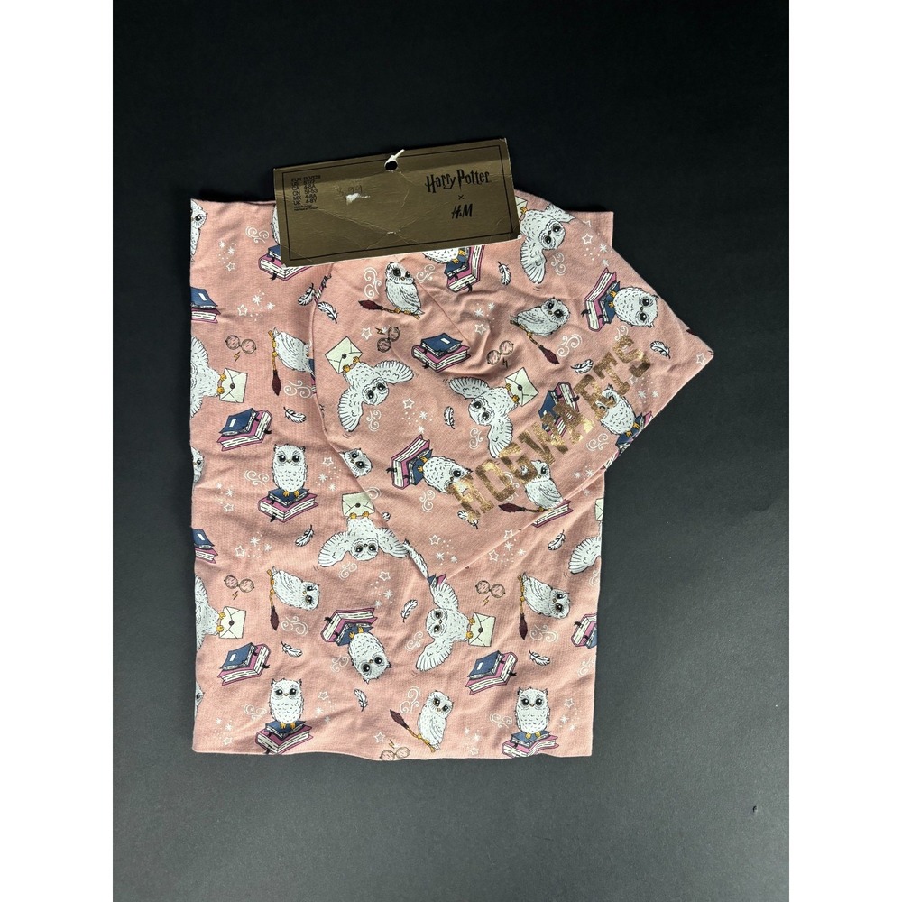 NWT  Adorable Harry Potter x H&M Beanie & Scarf Set 5T Pink Hedwig Owl‎ Thermal